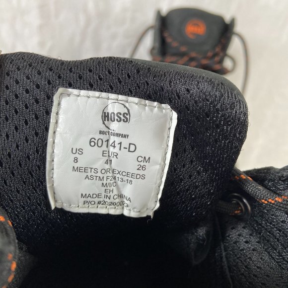 Hoss Men's 60141 Basin Black Wide Steel Toe Work Boot SZ 8 D new in Box - Picture 10 of 15